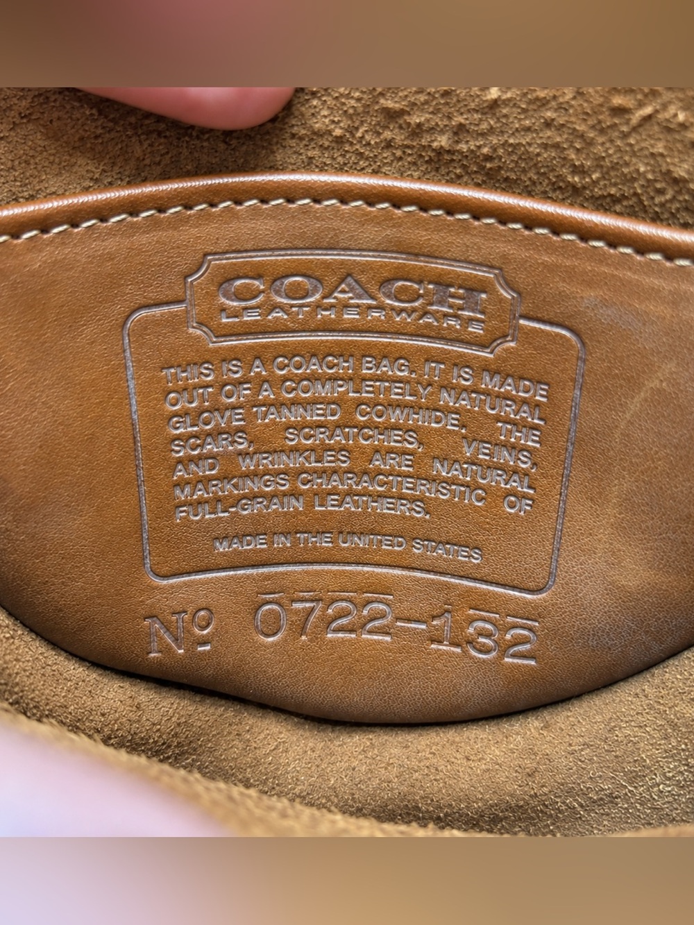 Vintage 9826 Coach Mini Belt Bag British Tan Glovetanned Leather USA 0722-132 - Picture 11 of 16